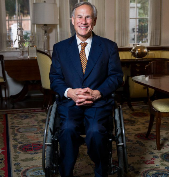 Greg Abbott is the third governor of any U.S. state to permanently use a wheelchair